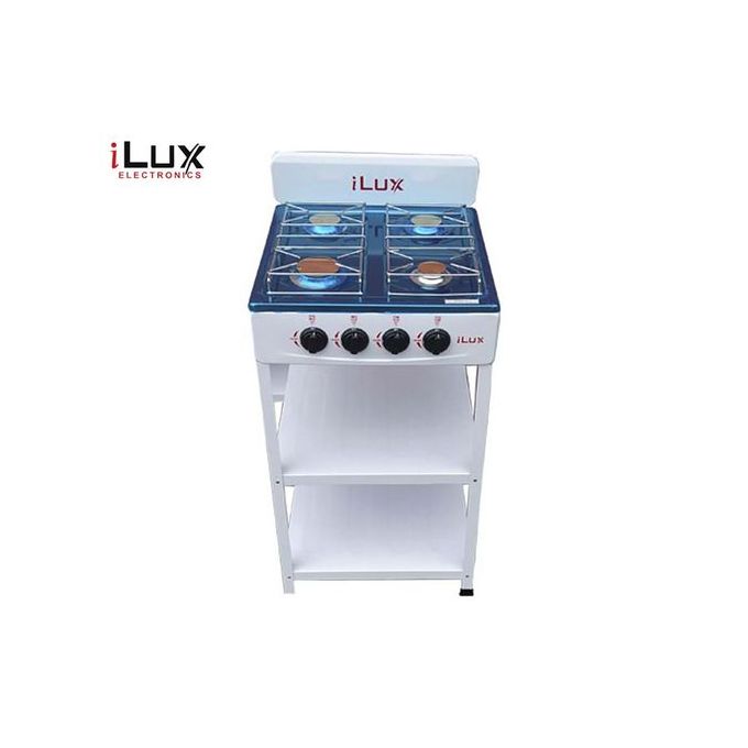 Electroménager :: Ilux : Rechaud à Gaz Avec Etagère - 4 Feux