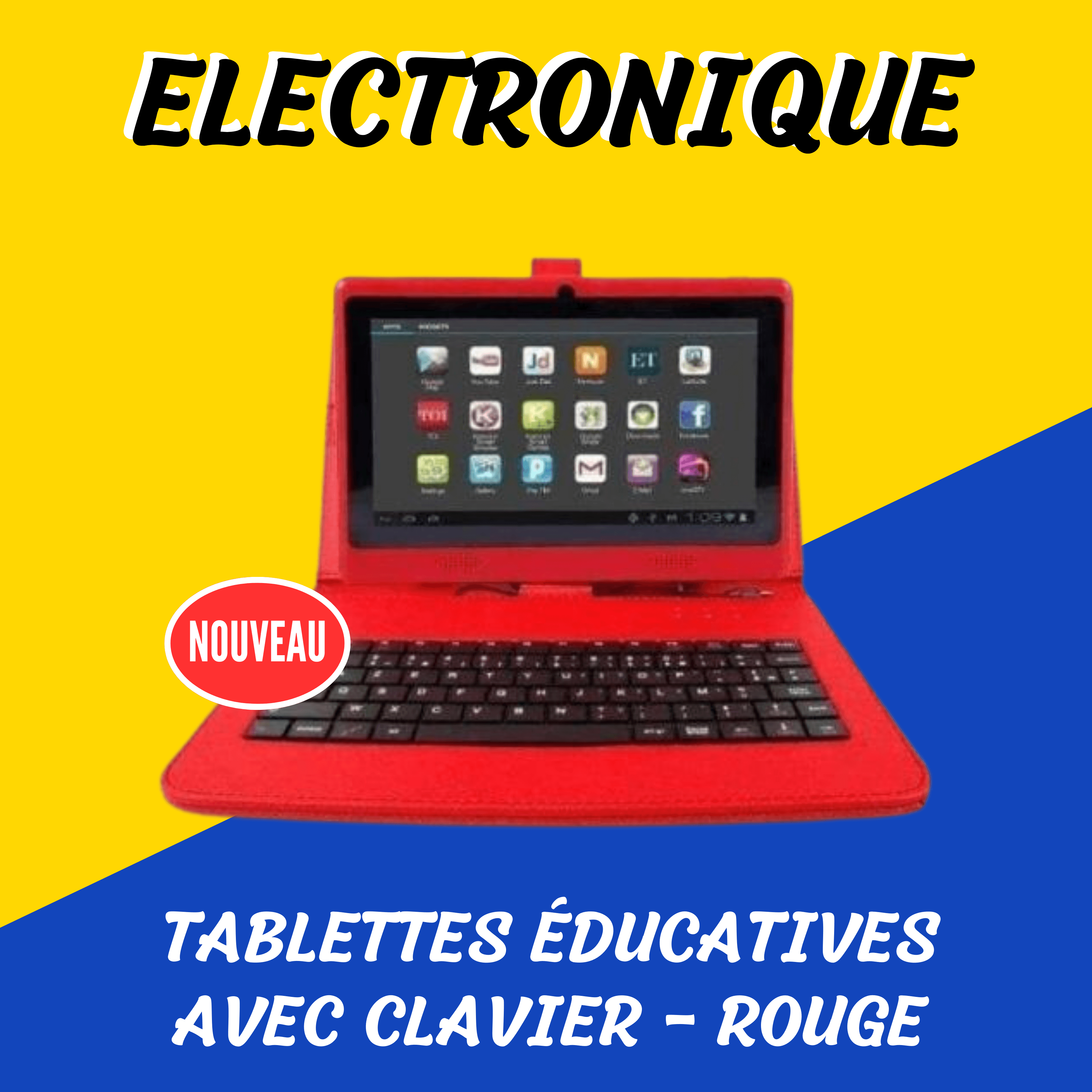 General - Clavier de jeu, 98 touches portable arc-en-ciel LED