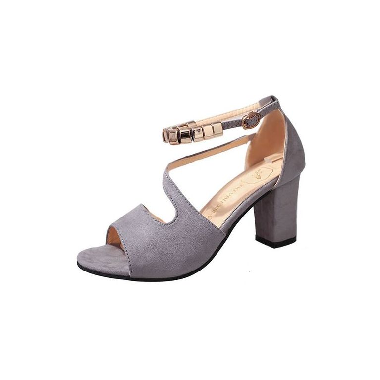 Marques officielles FASHION Sandales Femme Mode Escarpin Talons Hauts Femme Boucle Talon Haut Bloc Chaussures a Talons Hauts a la Mode