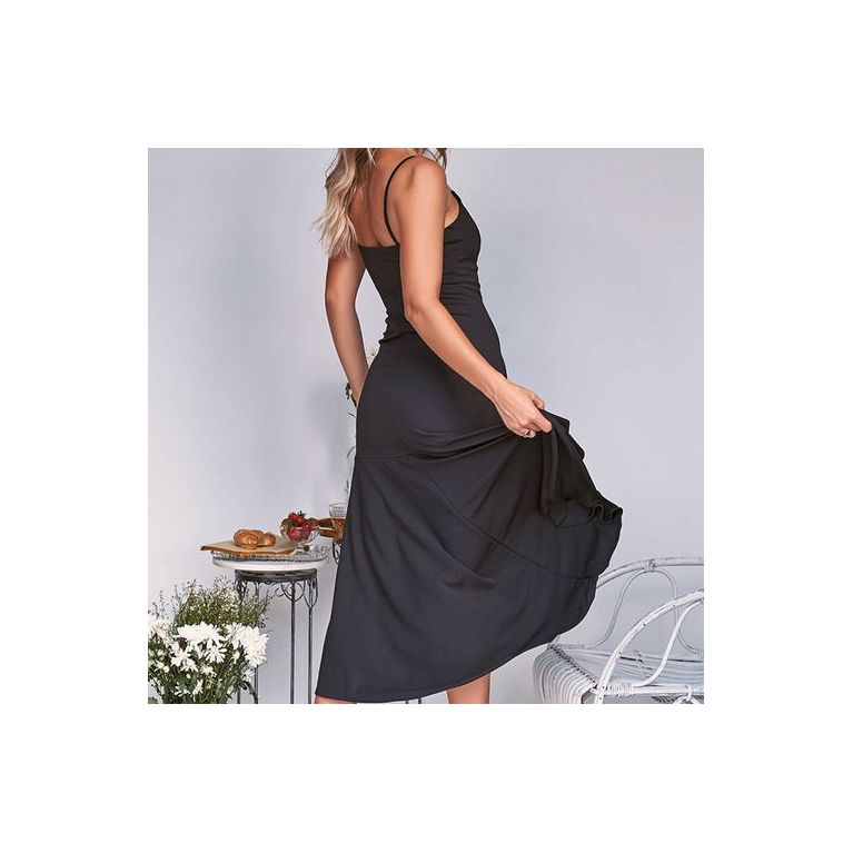 Mode Femme Robes Robe A Bretelles Noir pour Femme Classe Et Sexy