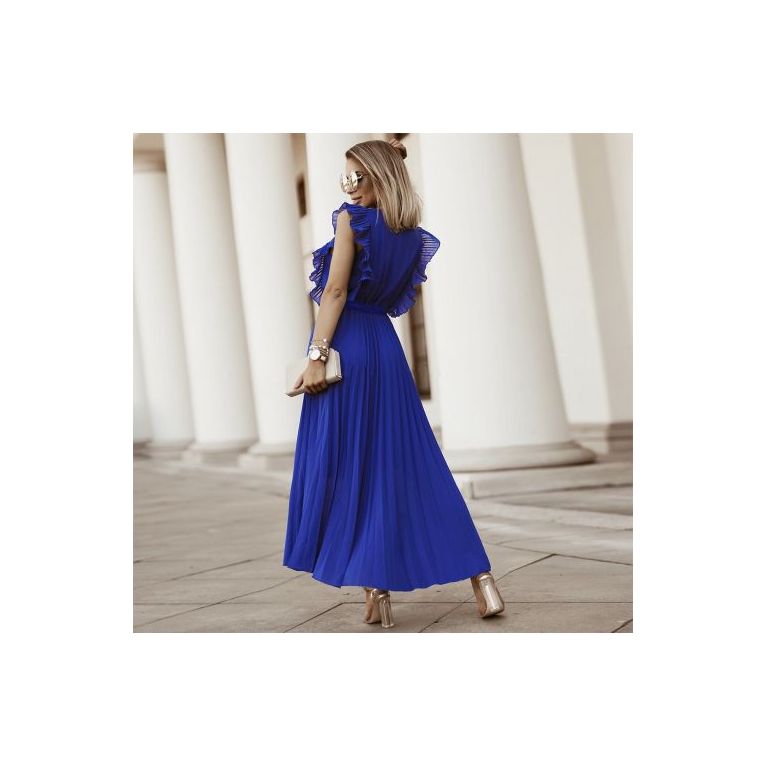 Robe plissée en mousseline sales